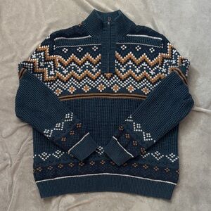 L.L. Bean Men's Zip Up Sweater Cotton